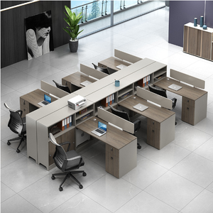 Estaciones de trabajo de madera de nuevo diseño, mesa de oficina, escritorios para el personal, funciones de trabajo, mesa de computadora - Product Image 1