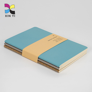 Kit de cuaderno encuadernado con costuras Impresión de cuadernos de papel rayados con borde redondo con funda
