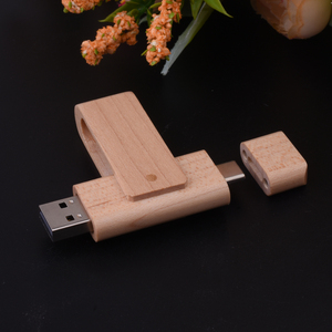 Ücretsiz örnek tip-c usb 3.0 flash sürücüler u disk 4g 8g 16g 32g 64g 128g cle usb bellek çubuğu 2 in 1 ahşap kalem sürücü - Product Image 1