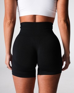 Avrupa amerikan tarzı yüksek elastikiyet katyonik Polyester naylon AB iplik üç çeyrek kalça-kaldırma dikişsiz <span class=keywords><strong>Yoga</strong></span> pantolon