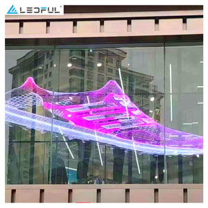 Display del modulo Mesh trasparente HD schermo pubblicitario in vetro trasparente a LED 3D - Product Image 1
