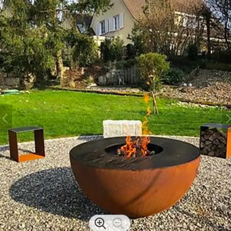 Venta superior corten acero hoguera barbacoa parrilla barbacoa hoguera al aire libre corten acero barbacoa parrillas barbacoa