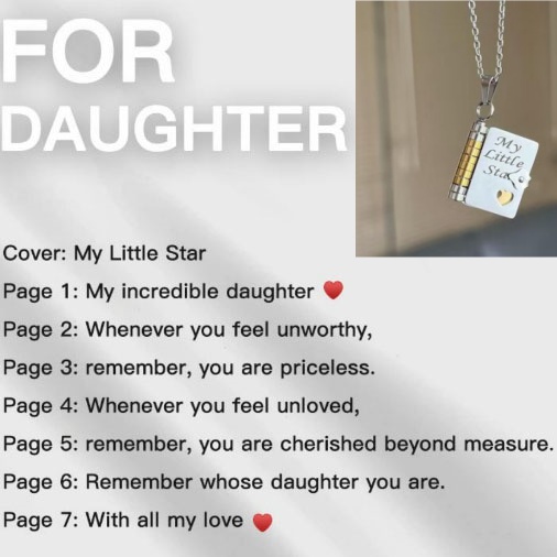 Hija-dos tonos-Cadena de plata