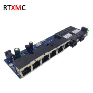 RTXMC Reverse POE Optischer Medien konverter 10/100m 2 * sc Glasfaser 6 * rj45 Schneller Glasfaser konverter Borad Pcba 2FO 6LAN - Product Image 5