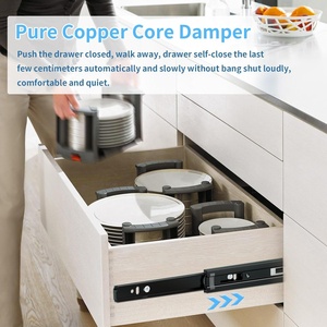 Nhà Máy Outlet Chất Lượng Cao Phần Cứng Giấu Tủ Ngăn Kéo Trượt Đường Sắt Slide Đóng Mềm Bóng Mang Ngăn Kéo Trượt - Product Image 6