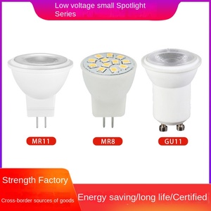 Energy Saving <strong>MR11</strong> <strong>LED</strong> Small Spotlight Chinese Style Plastic Coated Aluminum Low Voltage Button Type <strong>3W</strong> Rate Explosions Proof
