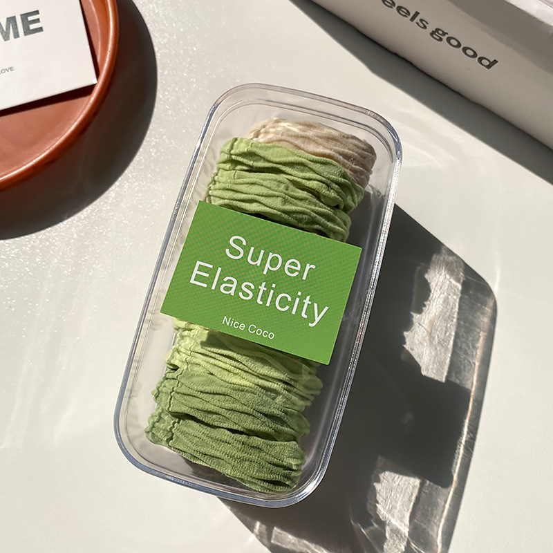 Boîte de 10 pièces à motif diamant vert matcha