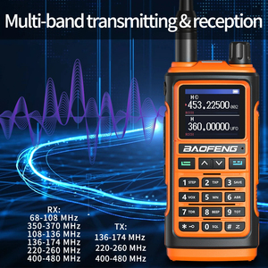 Baofeng-Walkie-talkie inalámbrico de banda aérea, cargador de frecuencia tipo C, UHF, VHF, DTMF, FM, NOAA, radio de radioaficionado, PRO, V2, de banda de aire, con frecuencia inalámbrica, FM, DTMF, 2 unidades - Product Image 2