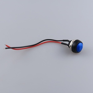 12mm Momentary Push Button <strong>Switch</strong> <strong>1</strong>/<strong>2</strong>&quot; Mounting Hole on Off Mini Round Waterproof 5 Color with Pre-soldered Wires PBS-33B - Product Image 4