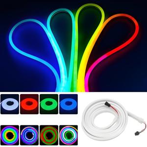 Flexible Silicone <strong>LED</strong> Strip DMX512 RGBW 12V 24V <strong>5050</strong> 60/96leds <strong>6</strong>*12mm Illusion Neon Light Programmable Addressing <strong>LED</strong> Strip