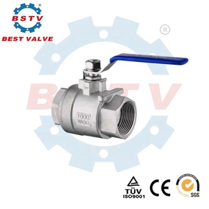 库存高品质BSTV 2PC球阀-1/2in常温手动阀通用手动水阀价格圆形红色316 - Product Image 6