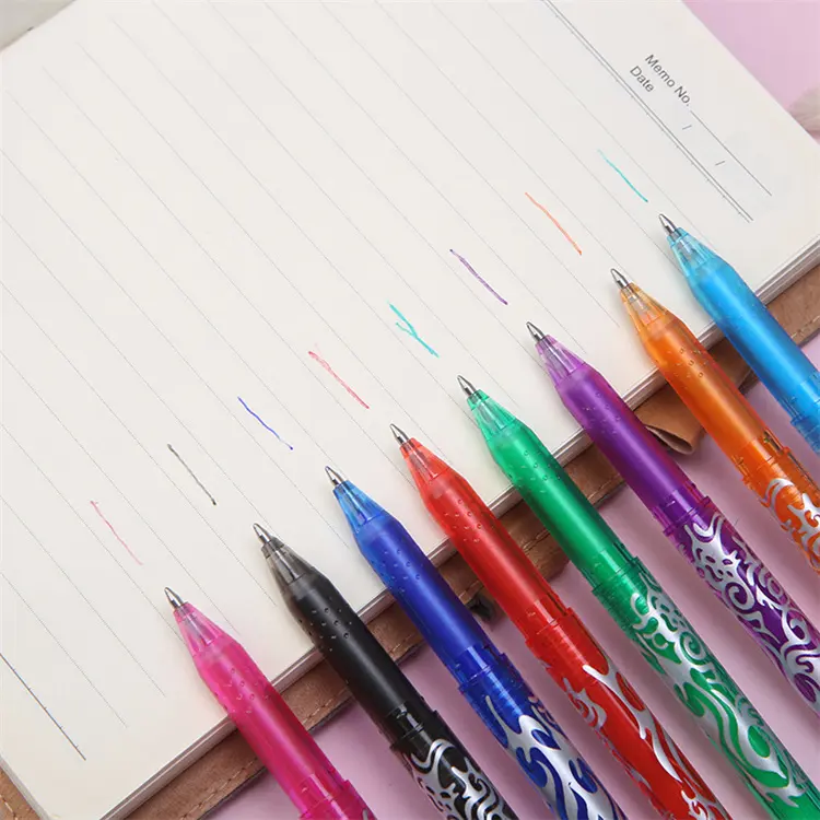 Stylo effaçable Recharges appropriées Colorful 8 Color Creative Dessin Tools Gel Pen Sets Super