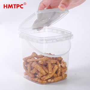 Transparent Plastic Bucket 280ML 500ML 1L 2L Safe and Non-toxic Plastic Pail Food Storage Box Plastic <strong>Container</strong> - Product Image 4