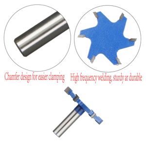 ソリッドカーバイド用6フルート<span class=keywords><strong>T</strong></span>タイプスロットカッタールータービットウッドケイビングカッター用CNCルータービット - Product Image 4