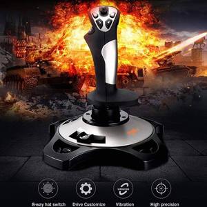 Venta al por mayor de retroalimentación de vibración Joystick de 8 vías con cable Game Controller Flight Stick para PC Computer - Product Image 2