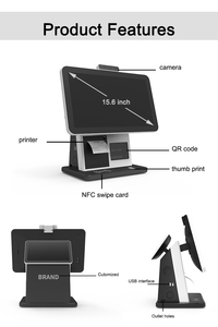 2023 New Dual Screen 10.1 Inch/15.6 Inch All in One <strong>Pos</strong> Machine <strong>Android</strong> <strong>Pos</strong> System with Printer - Product Image 4