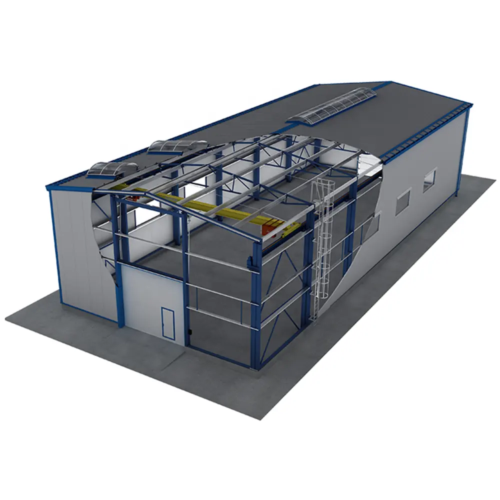 Bouw Prefab Fabriek Gebouw Stalen Structuur Voor Modulaire Werkplaats/Magazijn