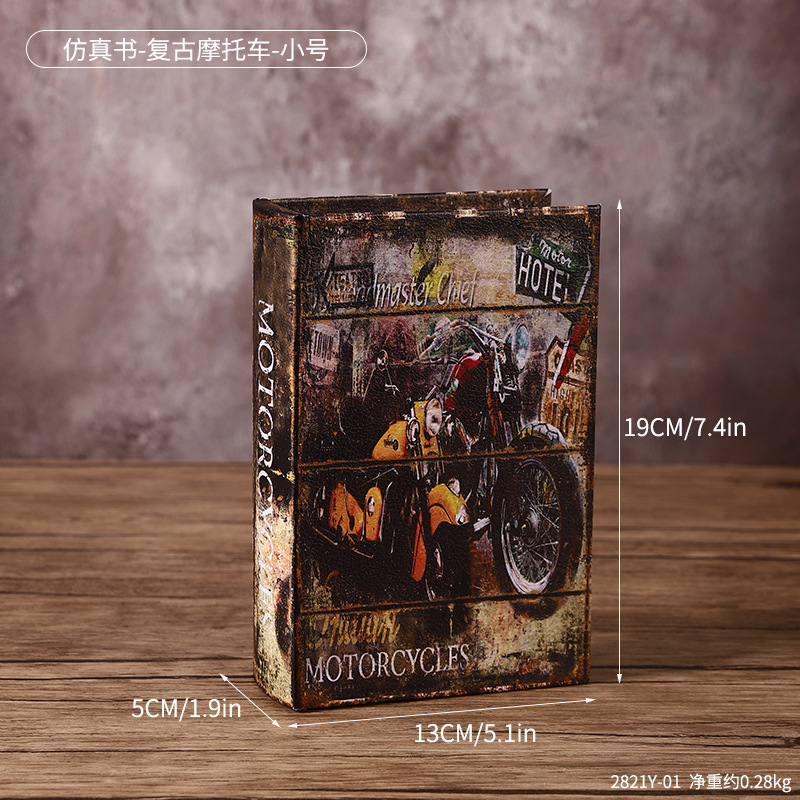 2821Y-01 Simulation Book - Retro Motorcycle - Small