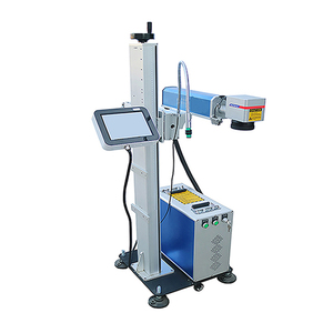 Stampante per data di scadenza Laser a fibra volante bottiglie di cartone codifica Batch di metalli Online macchina per marcatura Laser Raycus - Product Image 1