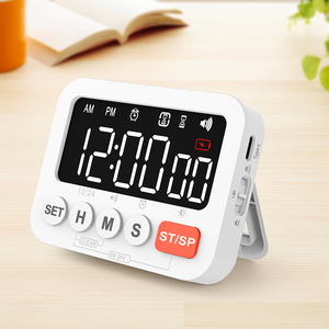 Grande Display magnetico sveglia digitale a LED per camera da letto con comando vocale da scrivania Timer digitale per allenamento in palestra a casa - Product Image 2
