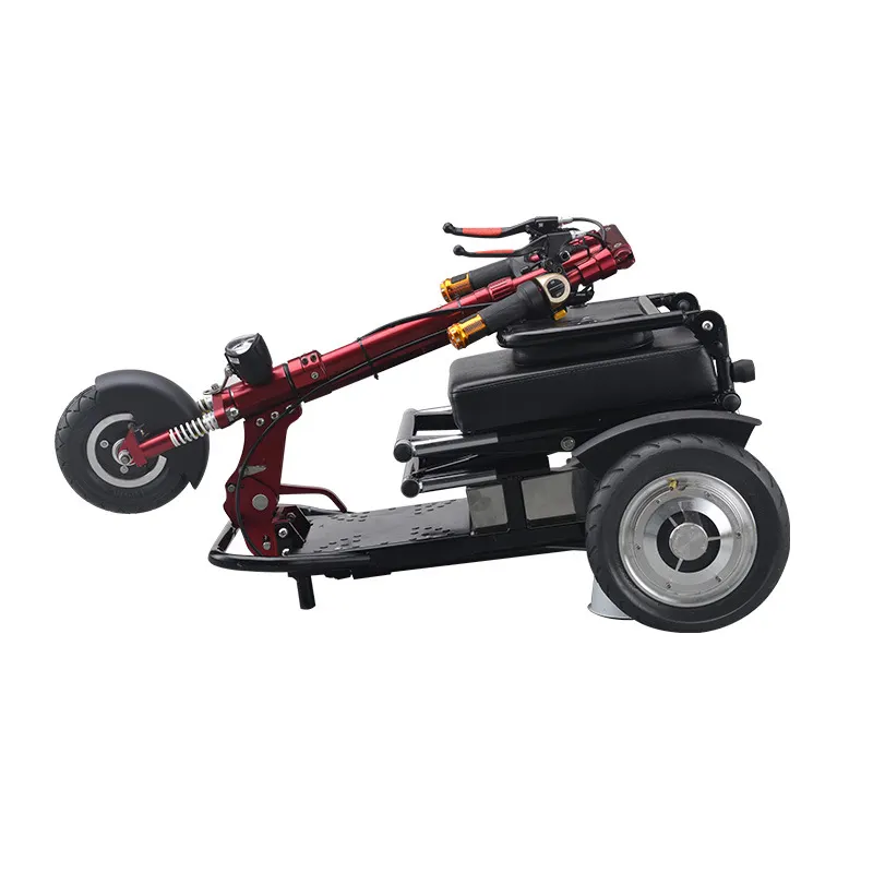 Scooter dobrável de leve, scooter dobrável com bateria de lítio para idosos