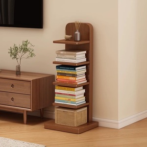 Modern görünmez yüzen ahşap dikey omurga köşe kitap organizatör raf kulesi kitaplık - Product Image 5