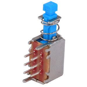 PS22E05 Latching Locking PCB Push Button <strong>Switch</strong> DPDT 6 Pin DIP Self- Locking Straight Key Push <strong>Switch</strong> Use in TV Box - Product Image 5