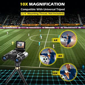 DT10 Digital Binoculars Camera 2&quot; LCD 2.5K HD Camera 8X Digital Zoom 10*25 Telescope Camcorder for Hunting Hiking Outdoor <strong>Match</strong> - Product Image 4
