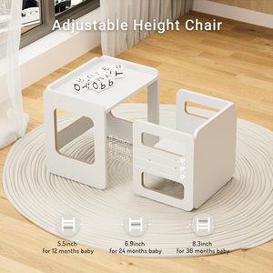 Katı ahşap okul yemek çocuklar masa ve sandalye seti Montessori sütten masa ve sandalye seti yürümeye başlayan yaş için 1-4 - Product Image 3