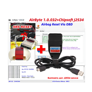 AirByte1.0.0.32ソフトウェアとChipsoft J2534Proフルエアバッグリセットツールは、KlineCRASHクリアECUプログラマーをバスできます - Product Image 1
