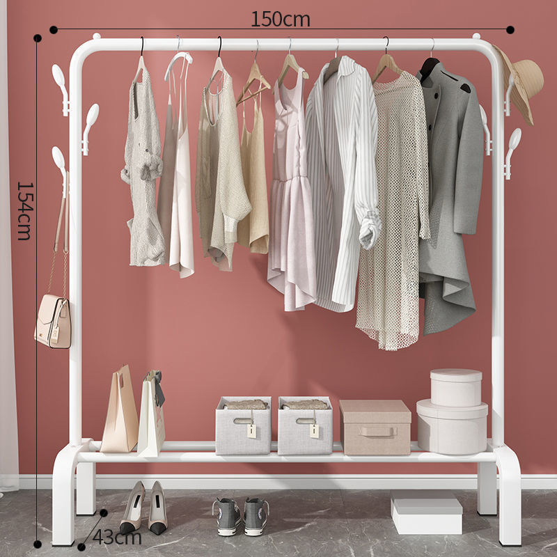 White 150cm arched coat rack