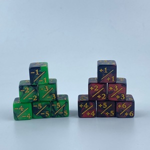 Semi 16mm +/- Plus Sign Minus Sign Stationery Plastic Cube Plastic Dice +1 and -1 Counter Dice - Product Image 3