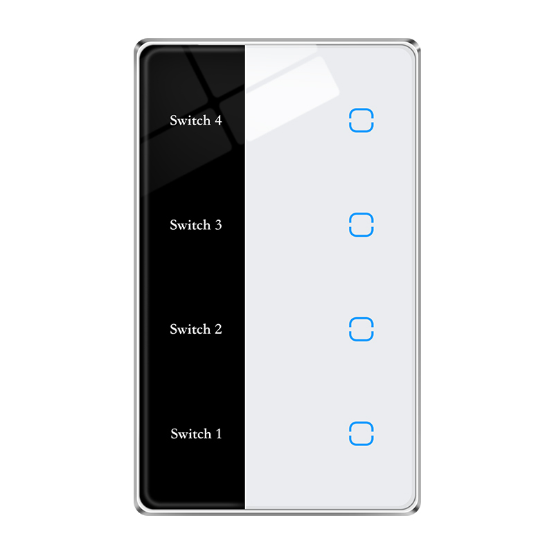 Vertical - 4 Gang White