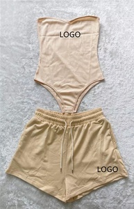 Designer Clothes Women Bodysuit Short Pant <strong>Set</strong> <strong>Two</strong> Piece Short <strong>Set</strong> - Product Image 5