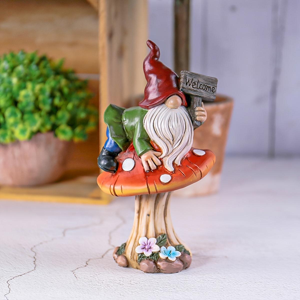 Gnome de bienvenue sur la pancarte