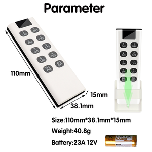 Trasmettitore telecomando digitale universale RF 433MHz codice di apprendimento Wireless per interruttore 1/2/3/4/6/8/10 pulsante 2262/EV1527 - Product Image 2