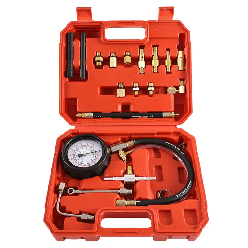 Kit de probador de manómetro de combustible automático, medidores de presión de gasolina, herramienta de prueba de instrumentos de automóvil, 2017