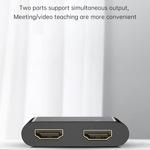 Aluminum Shell 1080P@60Hz <strong>2</strong> in <strong>1</strong> Converter Adapter Adaptor USB3.0 Hub to Dual HDTV HD for <strong>HDMI</strong> <strong>Splitter</strong> Monitor Display - Product Image 4