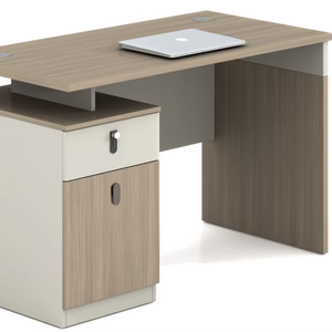 Banco de trabajo de oficina independiente de diseño clásico moderno Mesa de mostrador de taller de computadora de personal de madera duradera con cajones de casillero - Product Image 1