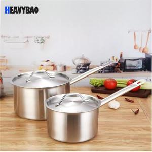 Heavybao thép không gỉ đa mục đích Đồ dùng nấu ăn chảo với nắp cảm ứng đáy nồi lẩu cho gas & bếp cảm ứng - Product Image 4
