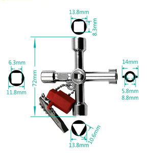 Elektrik kontrol kabini araba asansör çapraz anahtar anahtarı su sayacı vana anahtar içinde üçgen anahtarı çok amaçlı araçlar - Product Image 4