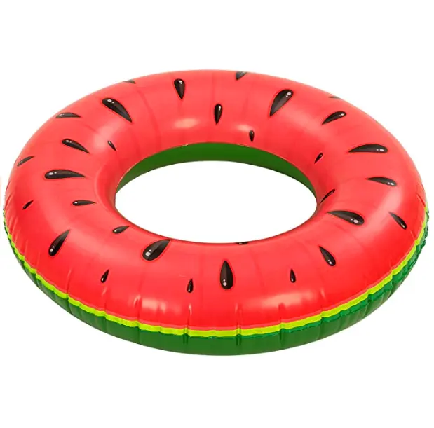 Piscina inflable de verano para niños, flotadores de fruta, anillo de natación, sandía, 2023