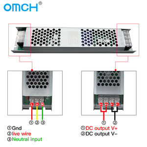 OMCH Ultra-Thin LED Power Supply <strong>Driver</strong> Converter 12V 24V 60W-500W for LED <strong>Strip</strong> Lighting <strong>Input</strong> Voltage 220V - Product Image 4