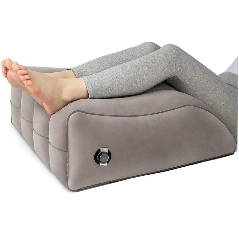 Almohada inflable de PVC para pies y piernas, sofá, ropa de cama, almohada portátil de viaje