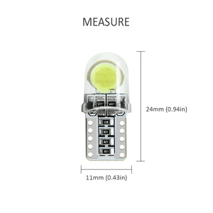 Su geçirmez LED T10 araba LED ampul silikon T10 W5W 194 168 COB 06 smd canbus otomatik plaka lambası için led araba - Product Image 5