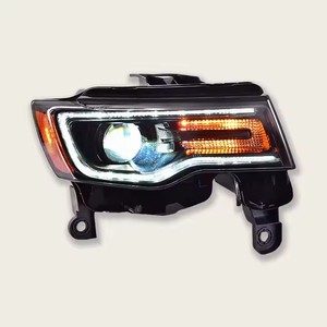 ชุดไฟหน้า LED แต่งสำหรับ JEE/P Grand Cherokee ไฟสำหรับวิ่ง2014-2020วันพร้อมสัญญาณไฟเลี้ยวอุปกรณ์ตกแต่งรถยนต์ - Product Image 1