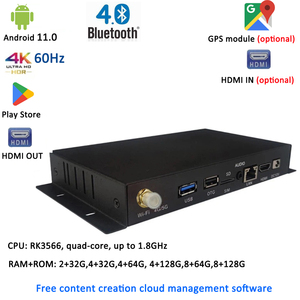 MPC3566 Metallgehäuse RK3566 Quad-Core Android 11.0 4K HD-MI TV Box 4G Netzwerk Digital Signage Media Player - Product Image 2