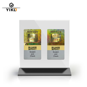 Yiko Custom Security Gold Hologramm Aufkleber Panda Logo 3D-Etikett mit einzigartigem digitalen QR-Code Holo graphischer Aufkleber Blatt druck - Product Image 3