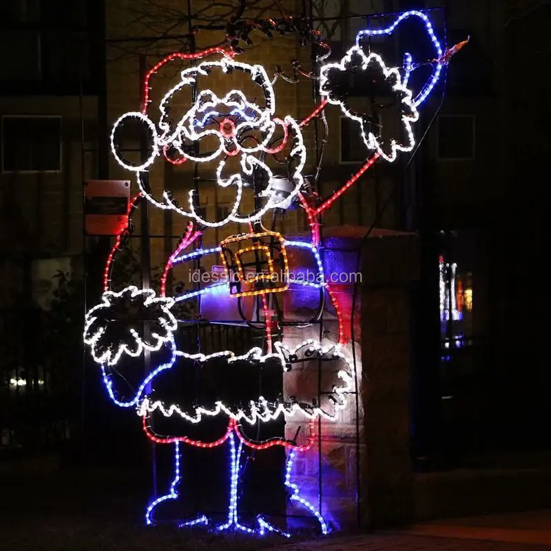 Al aire libre 2D Luz de Navidad siluetas LED de Navidad las cifras de grado comercial iluminación de Navidad parque zoológico muestra