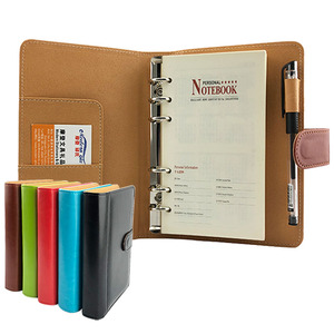 Modwenqiu A5 Custom Logo Leather Notebook Diary <strong>Budget</strong> Binder Printed Style and Loose-leaf Binding for School and <strong>Gift</strong> - Product Image 1